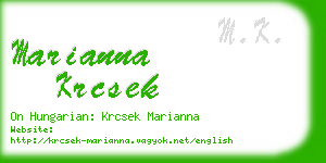 marianna krcsek business card